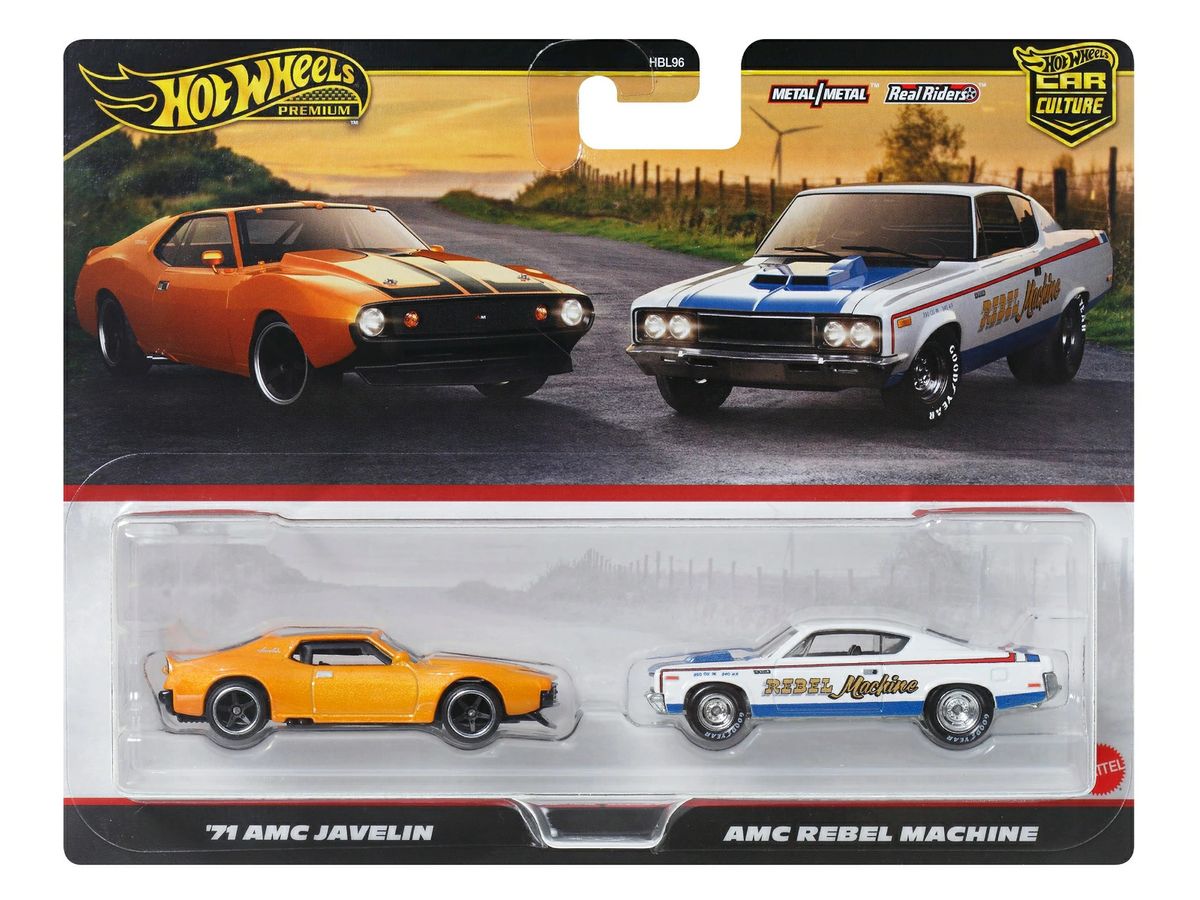 Hot Wheels Premium 2 Pack '71 Amc Javelin / Amc Rebel Machine (Waiting List)