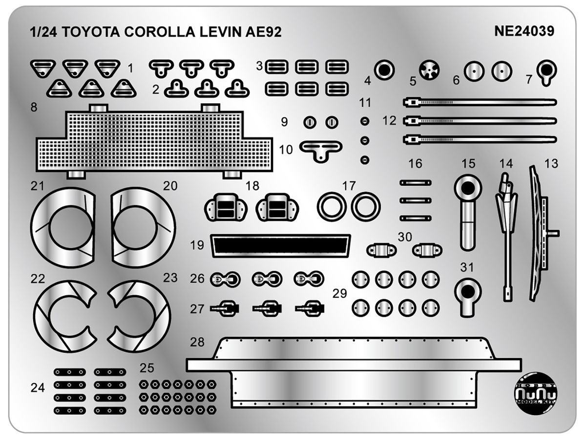 Detail Up Parts for Racing Series Toyota Corolla Levin AE92 1989 JTC SUGO