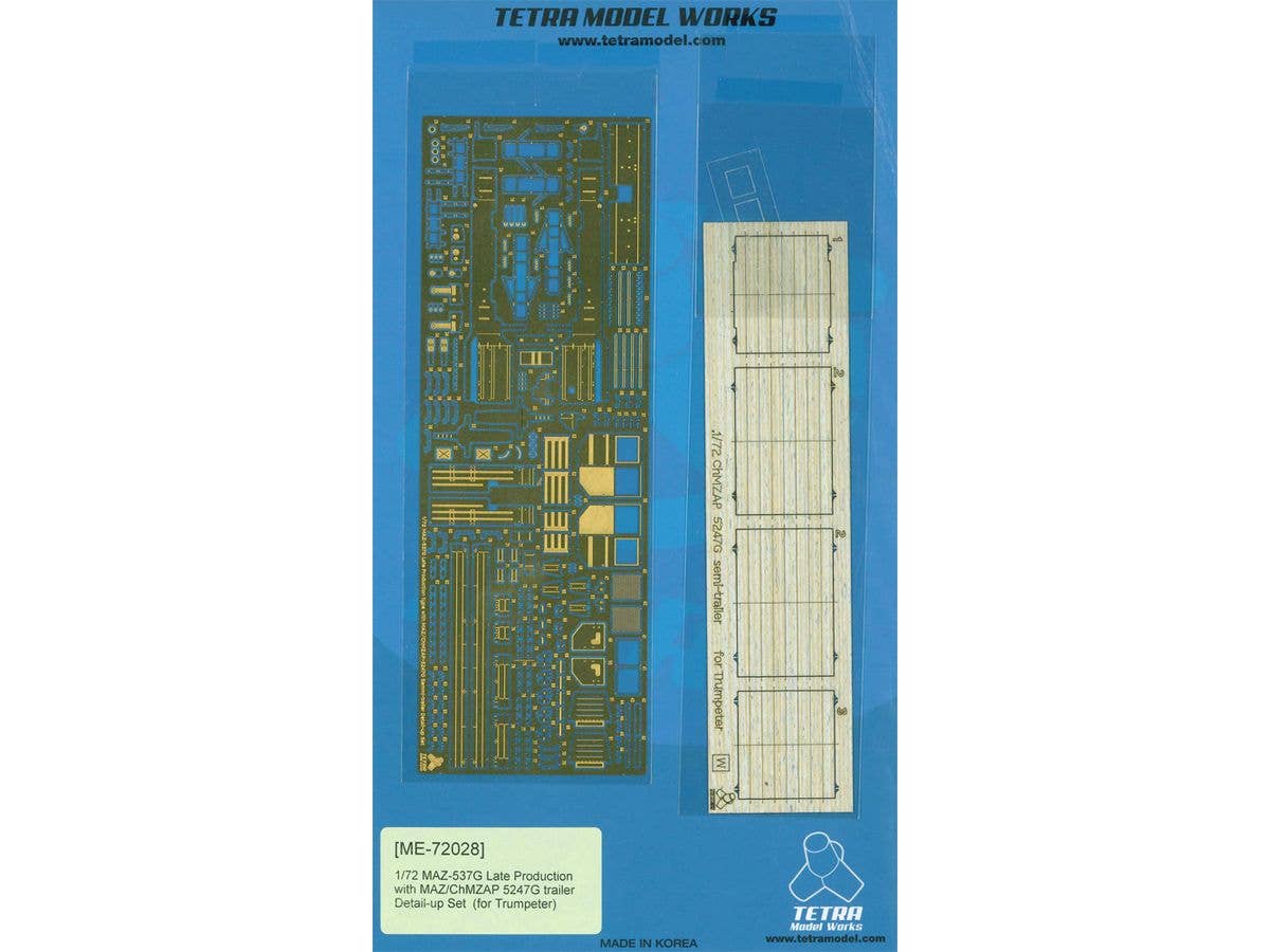 For MAZ-537G Late Model Tractor & ChMZAP 5247G Semi-trailer (TR) Photo-etched parts Set