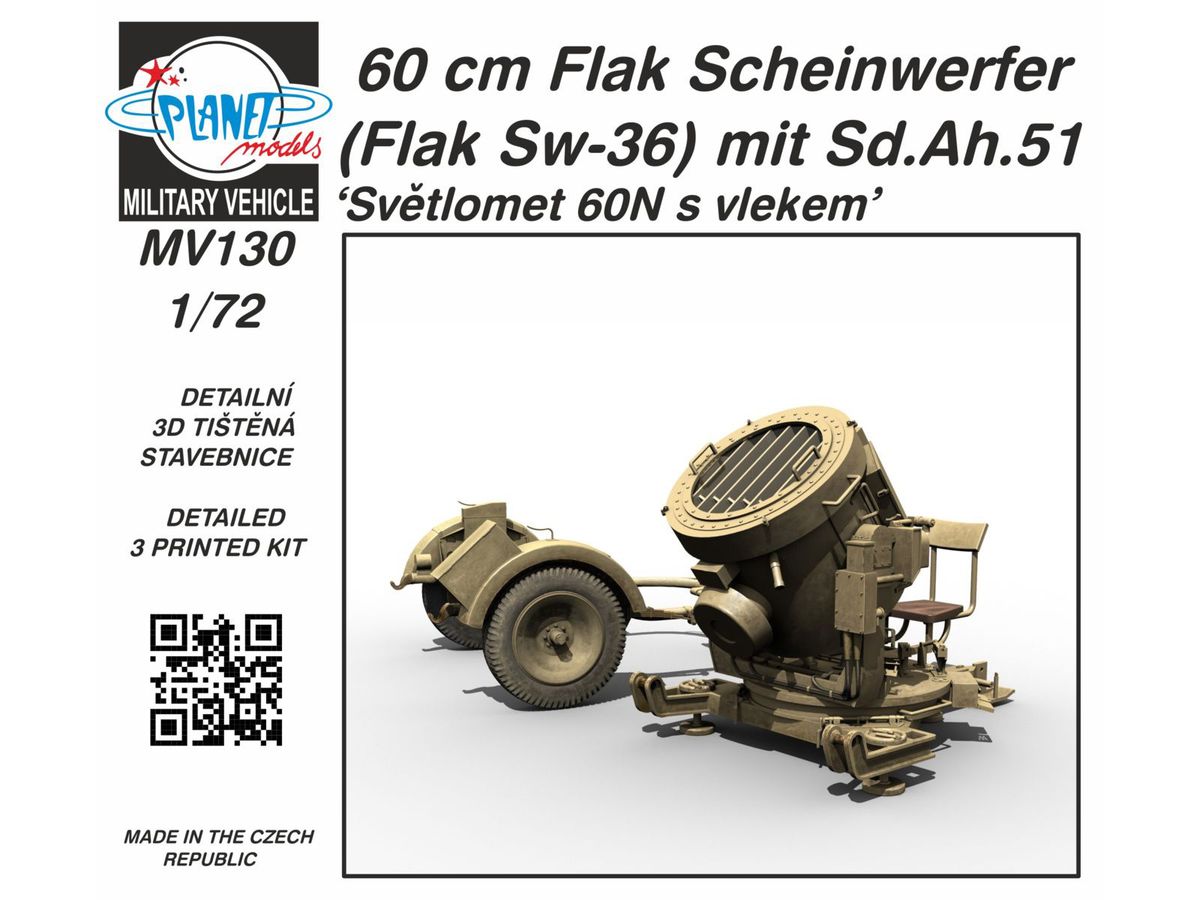 60cm Flak Scheinwerfer (Flak Sw-36) mit Sd.Ah.51 / Svetlomet 60N s vlekem