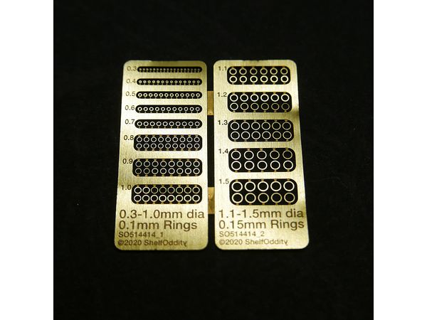 Rings 0.3-1.0/0.1mm & 1.1-1.5/0.15mm