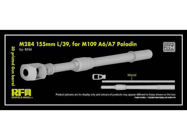 3D Printed Gun Barrel M284 155mm L/39 for M109 A6/A7 Paladin (for RFM)