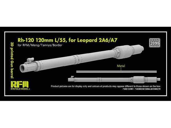 3D Printed Gun Barrel Rh-120 120mm L/55 for Leopard 2A6/A7 (for RFM//Meng/Tamiya/Border)