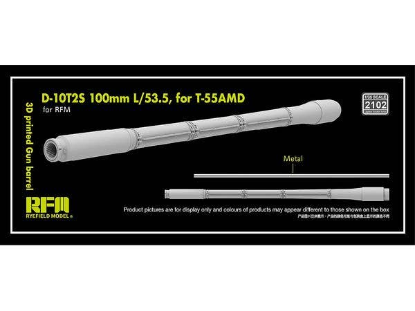 3D Printed Gun Barrel D-10T2S 100mm L/53.5  for T-55AMD (for RFM)