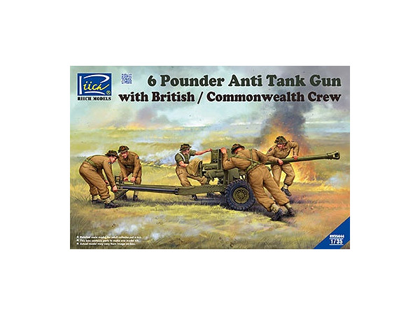 6 Pounder Anti-Tank Gun with British/Commonwealth Crew