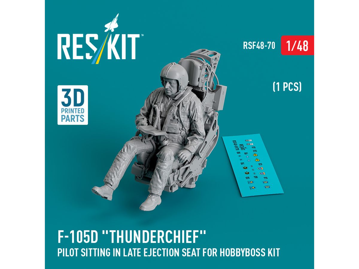 F-105D Thunderchief pilot sitting in late ejection seat for HobbyBoss kit (1 pcs)