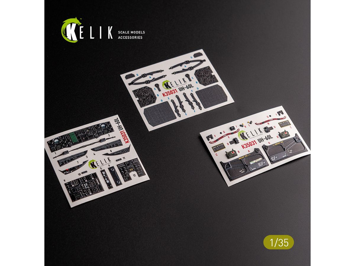 UH-60L interior 3D decals for Academy kit