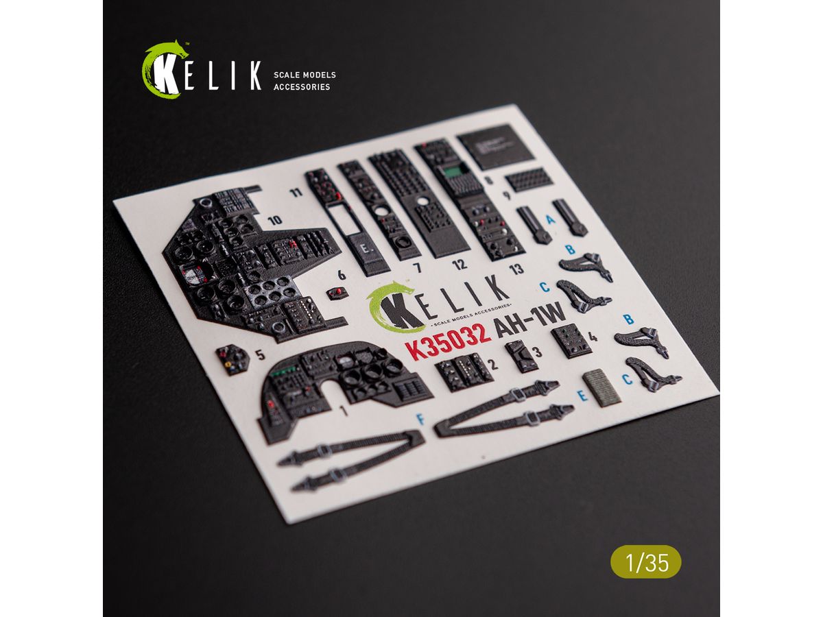 AH-1W interior 3D decals for Academy kit