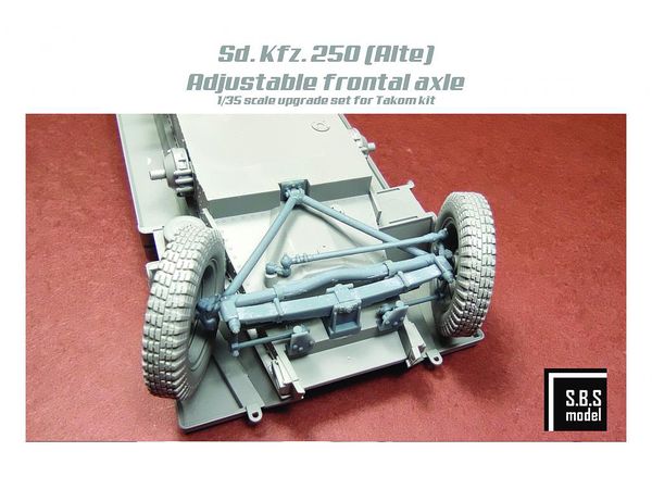 Sd.Kfz.250 (Alte) Adjustable frontal axle for Takom kit