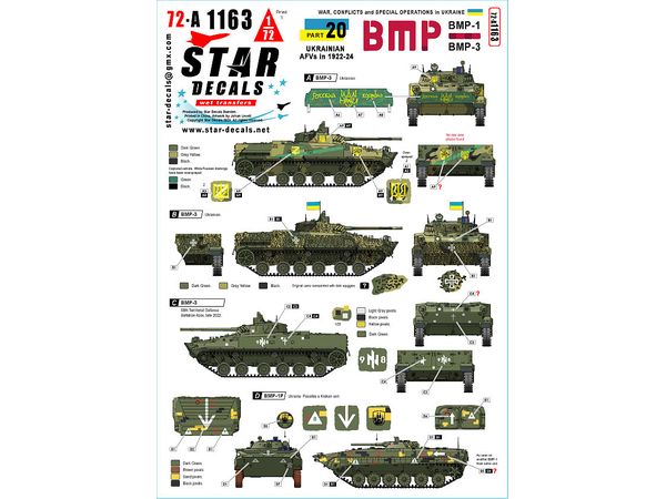 War in Ukraine # 20. Ukrainian BMP-1 and BMP-3 in 2022-24.