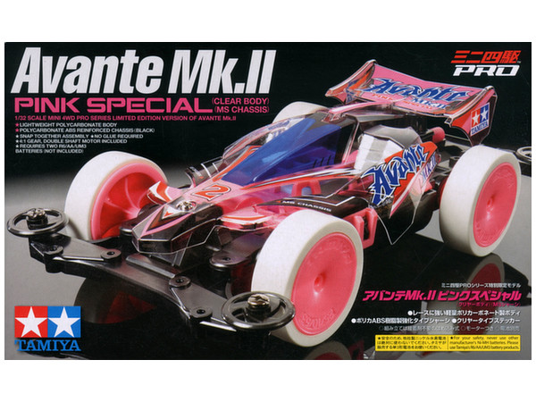 Mini 4WD Avante Mk. II Pink Special (Clear Body) (MS Chassis)