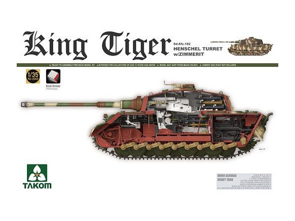 King Tiger Sd.Kfz.182 Henschel Turret w/Zimmerit