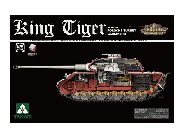 King Tiger Sd.Kfz.182 Porsche Turret w/Zimmerit