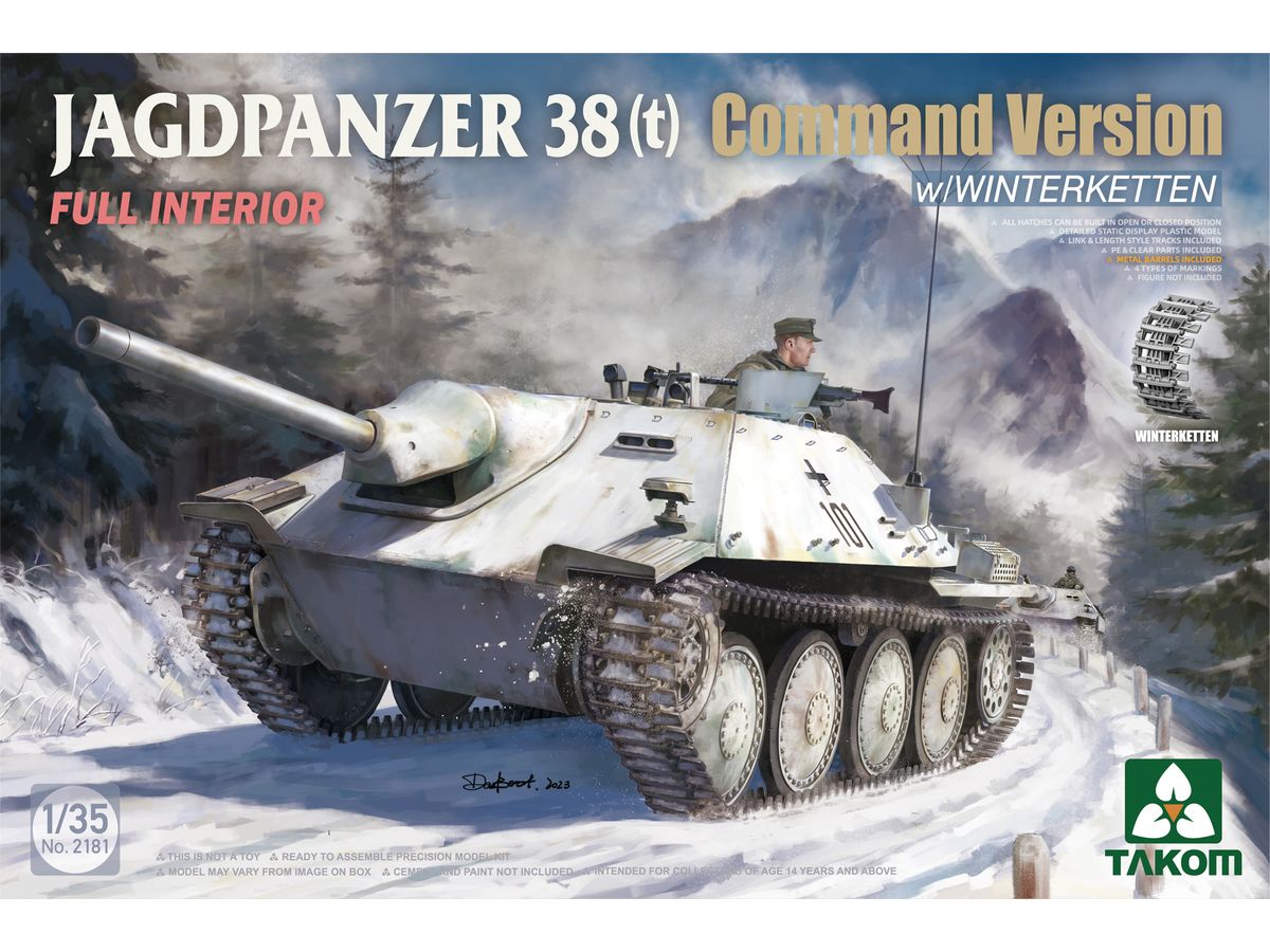 Jagdpanzer 38(t) Command Version w/Full Interior & Winterketten