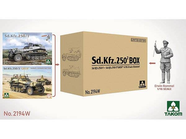 Sd.Kfz.250 Box (Sd.Kfz.250/1 & Sd. Kfz.250/3 GREIF & / 16 Erwin Rommel) Ltd Edition