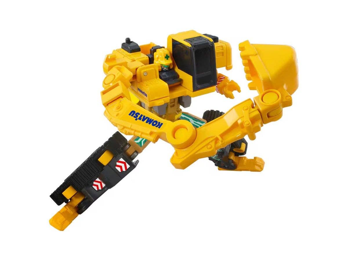 Tomica Job Laborer TJB06 Build Braver Komatsu Hydraulic Excavator PC200