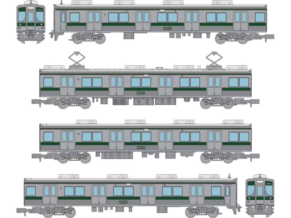 The Trains Collection Nankai Electric Railway 9000 Series (Old Paint/Green Belt) 4-Car Set B
