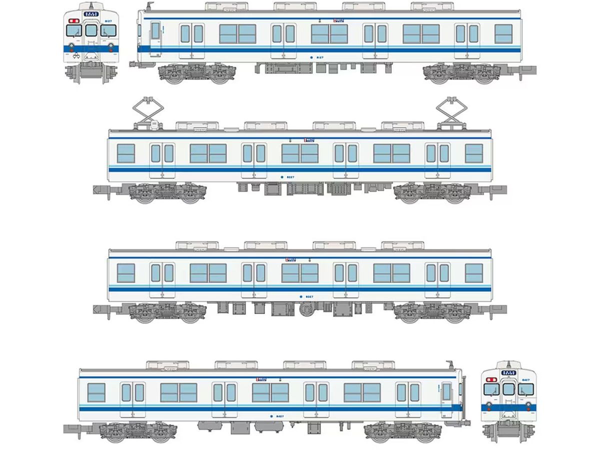 The Trains Collection Tobu Railway 8000 Type Initial Repair Car 8127 Formation 4-Car Set