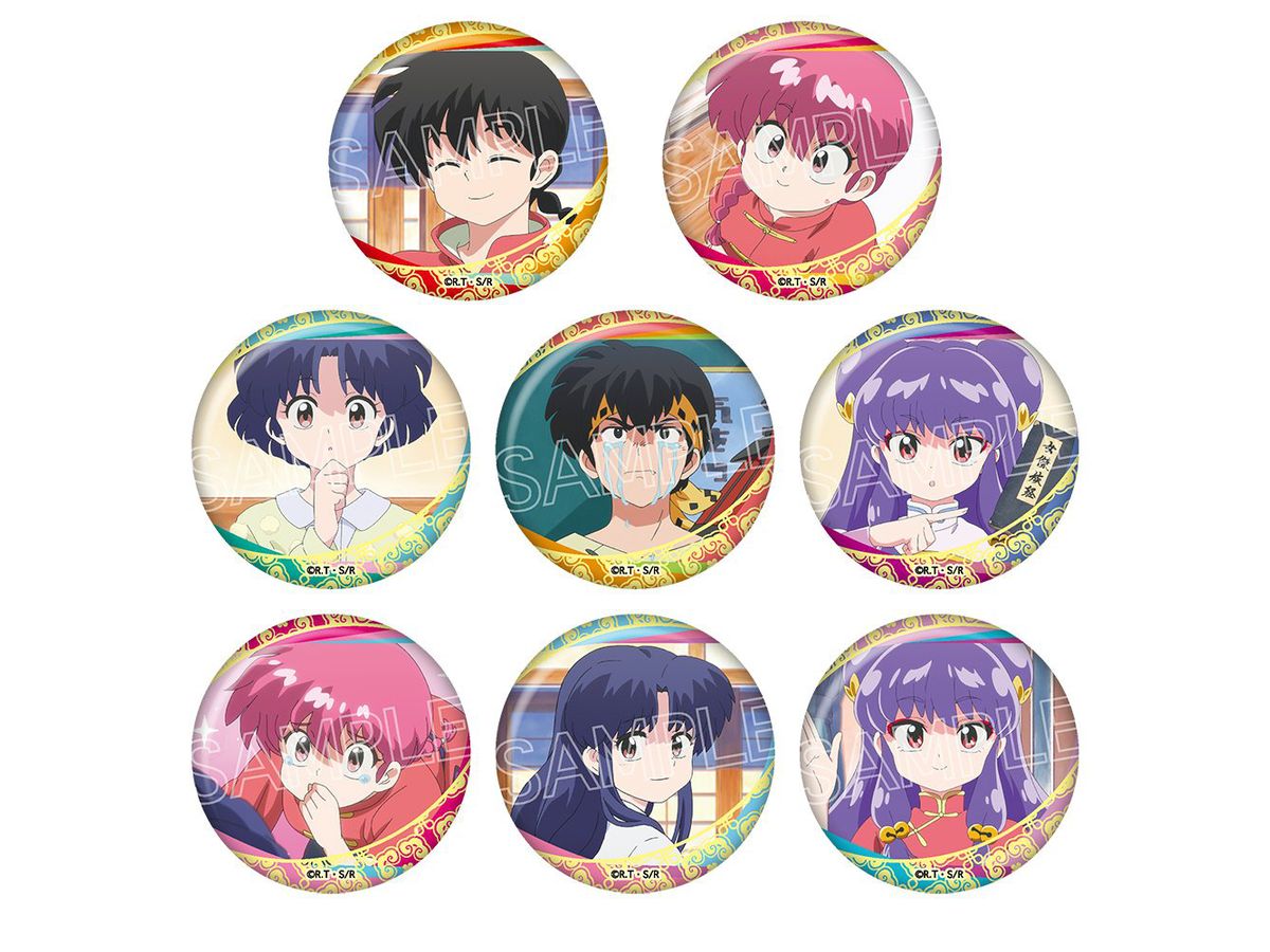 Ranma 1-2 Hundred Faces Can Badge 1Box 8psc