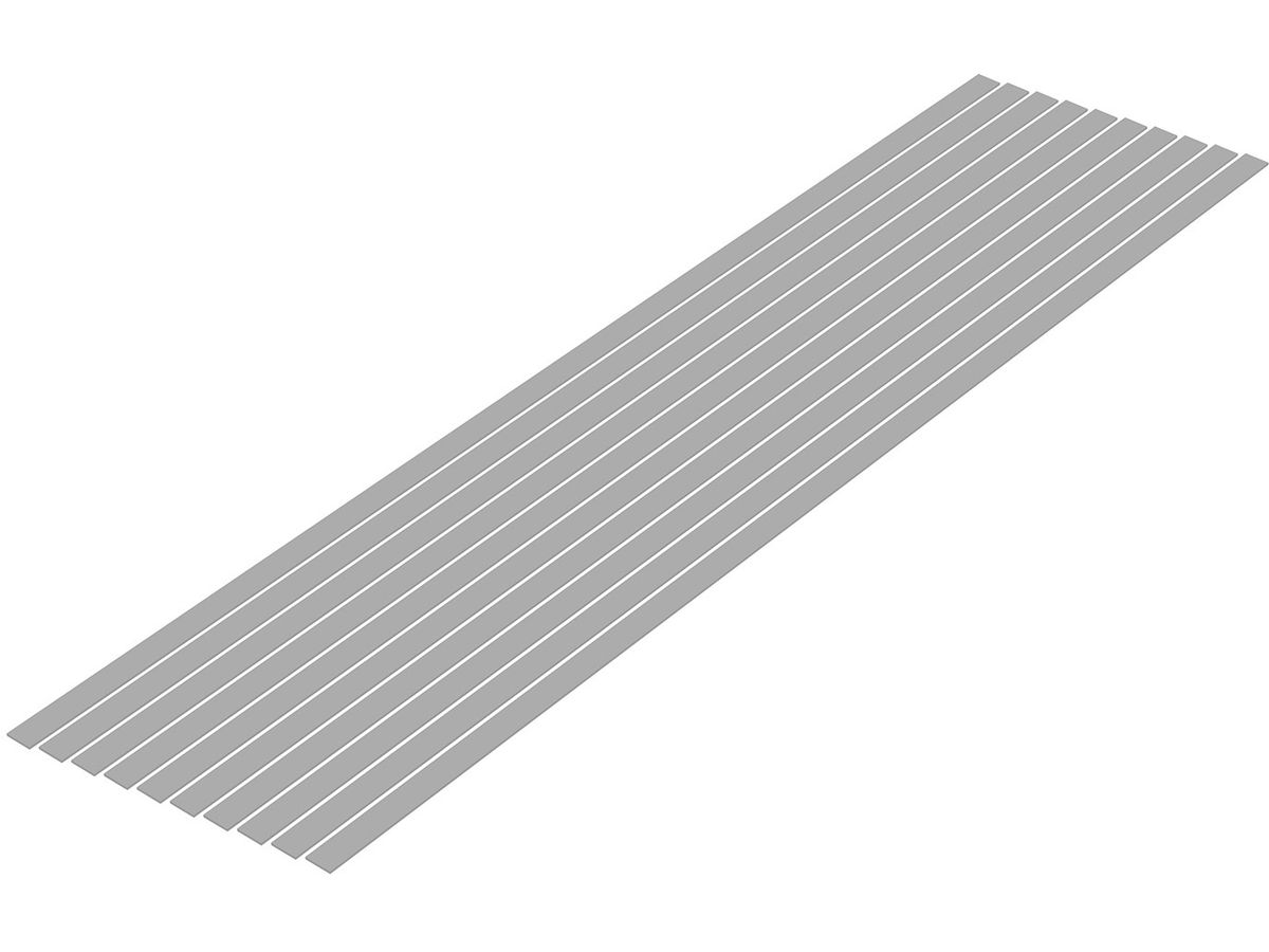 Plastic Material (Gray) Shredded Board 0.5 x 5.0 mm 10pcs