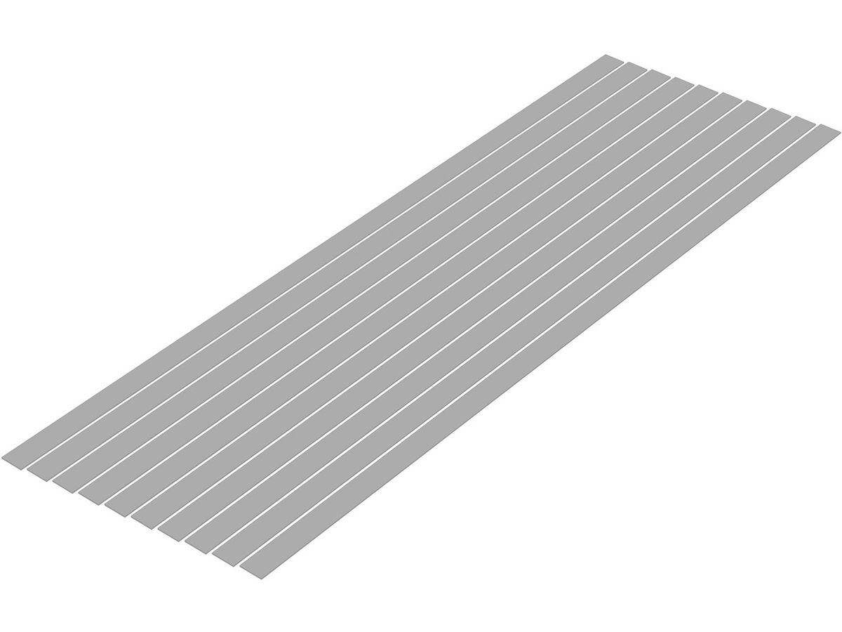 Plastic Material (Gray) Shredded Board 0.5 x 7.0 mm 10pcs