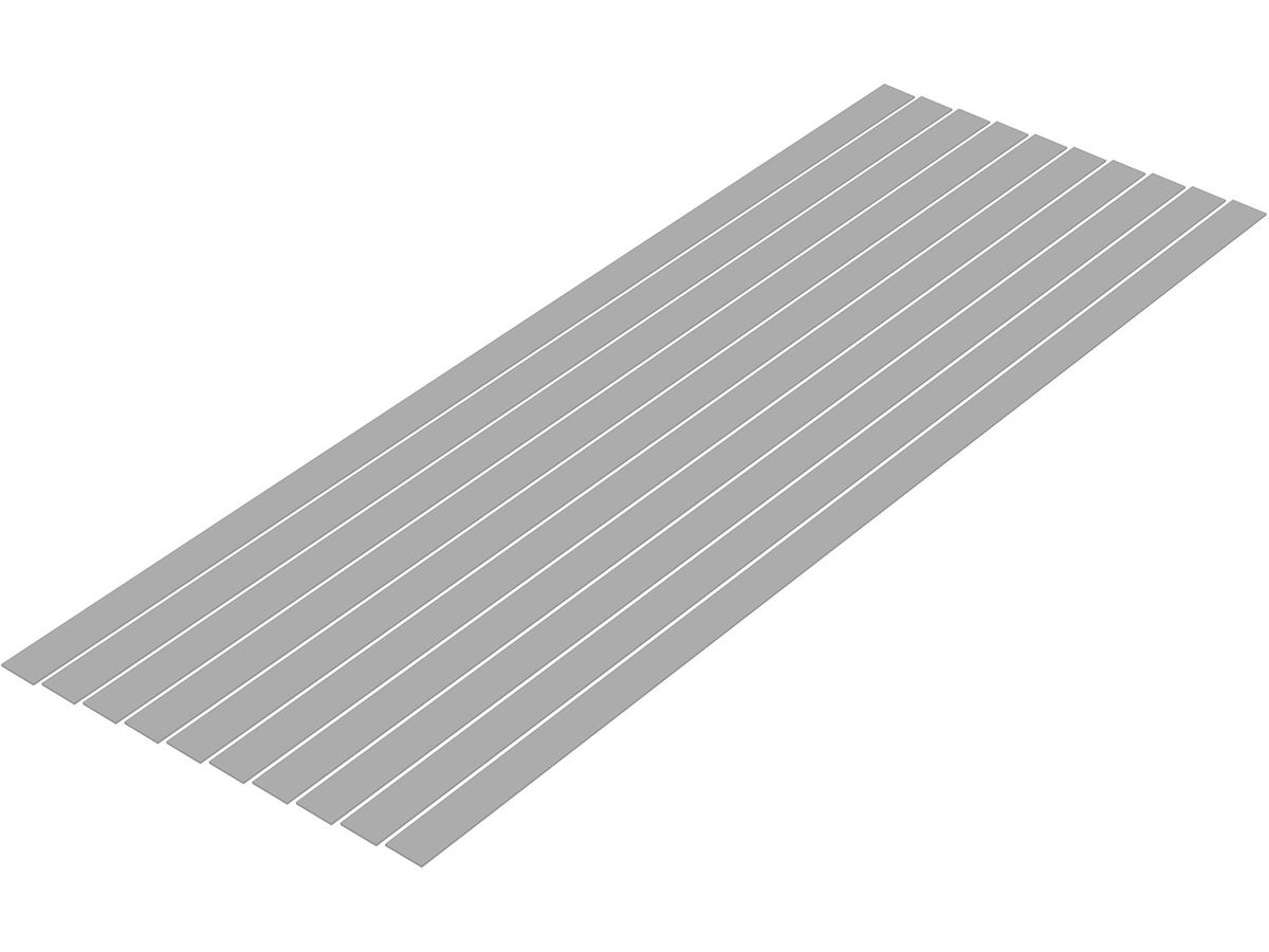 Plastic Material (Gray) Shredded Board 0.5 x 8.0 mm 10pcs