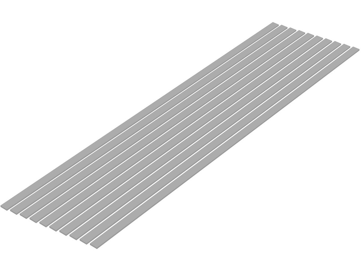 Plastic Material (Gray) Shredded Board 1.0 x 5.0 mm 10pcs
