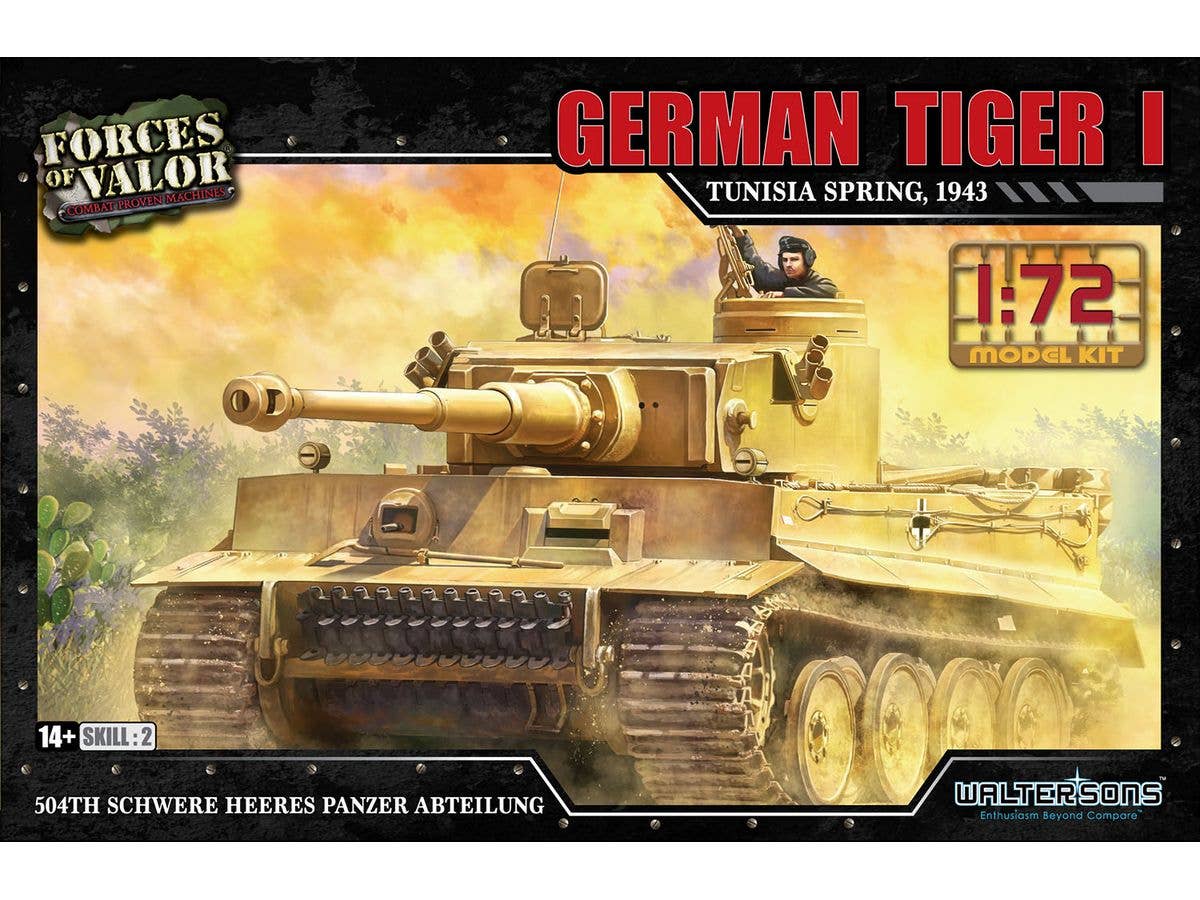 WW.II German Army Tiger I Early Model 504th Heavy Tank Battalion Spring 1943 Tunisia