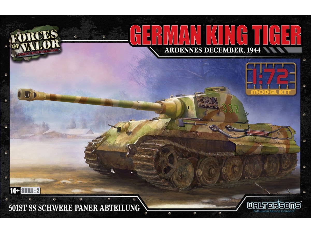 WW.II German Army King Tiger SS 501st Heavy Tank Battalion December 1944 Ardennes