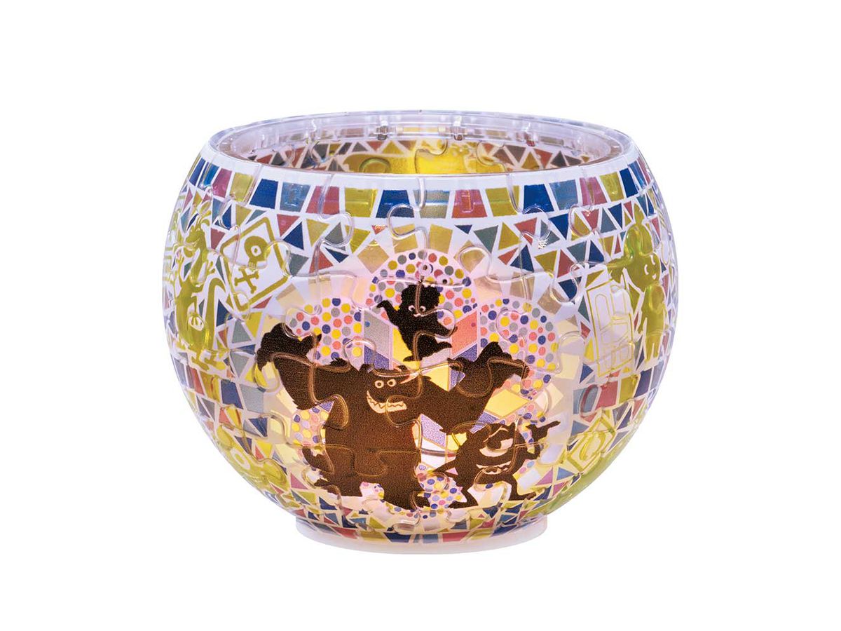 Lamp Shade Puzzle: Glass Mosaic Monsters, Inc. 80pcs (10 x 7 x 10cm)