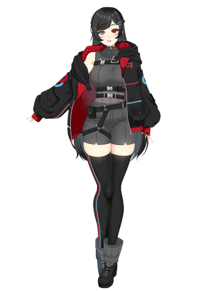 Rin wearing her default outfit