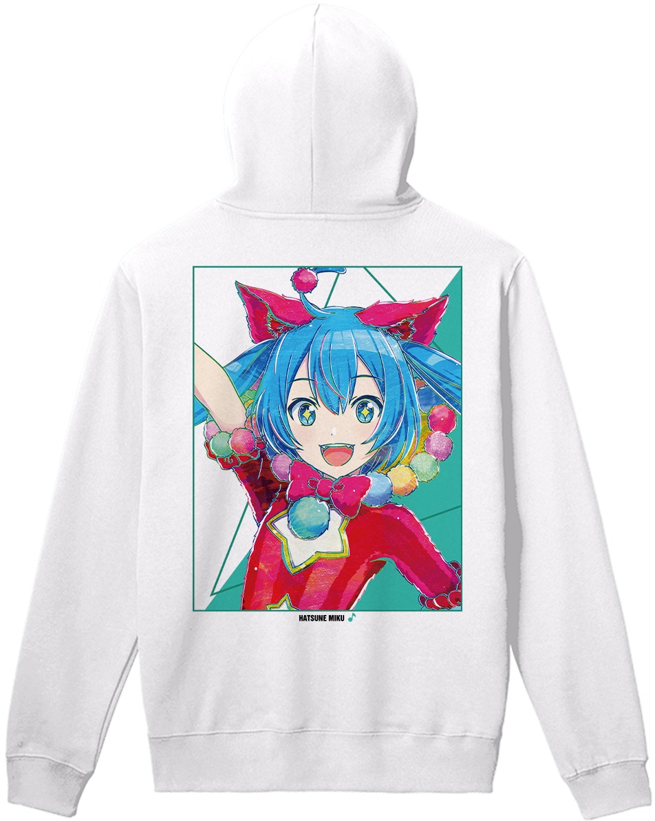 Project Sekai: Colorful Stage! Feat. Hatsune Miku: Hatsune Miku Ani-Art  Back Print Zip Hoodie Men's (Size / S)