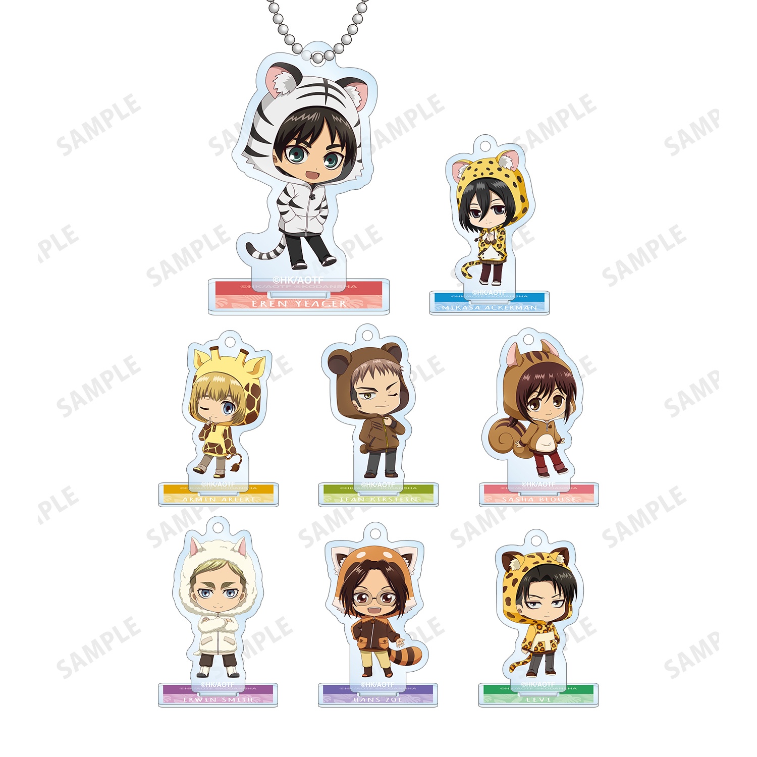 Attack on Titan: Trading Survey Corps Chibi Chara Acrylic Stand Keychain:  1Box (8pcs) | HLJ.com