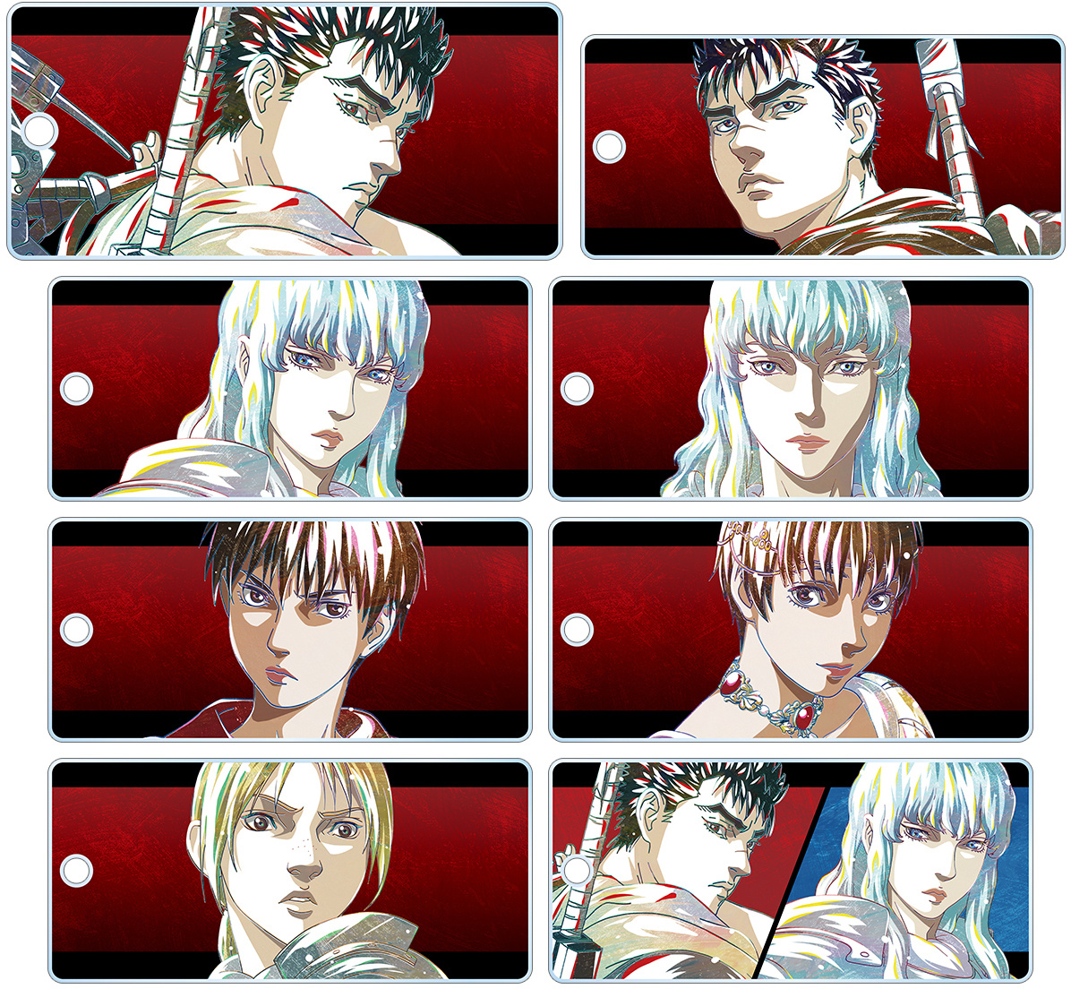AmiAmi [Character & Hobby Shop]  Anime Berserk: The Golden Age Arc  MEMORIAL EDITION Trading Ani-Art Acrylic Key Tag 8Pack BOX(Released)