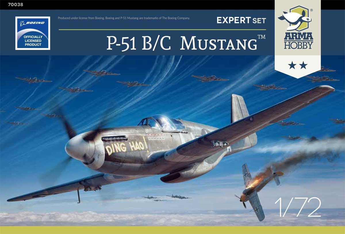 1/144 P-51B/C 15th Air Force Mustang Plastic Model Kit with 2 14118 