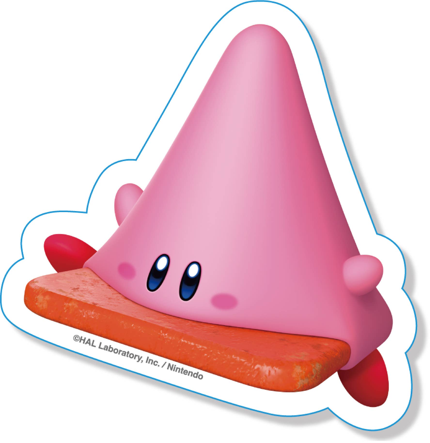 Kirby and the Land Die Cut Sticker Mini 3 Cone Mouth
