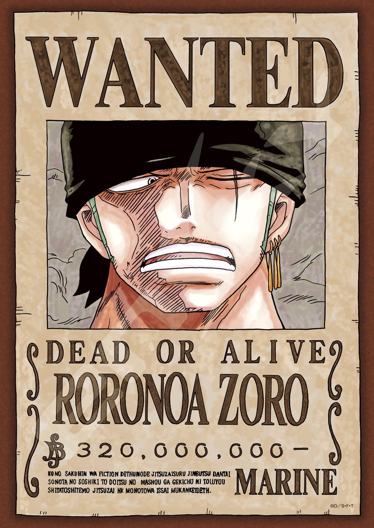 One Piece Wanted Poster Anime Puzzle