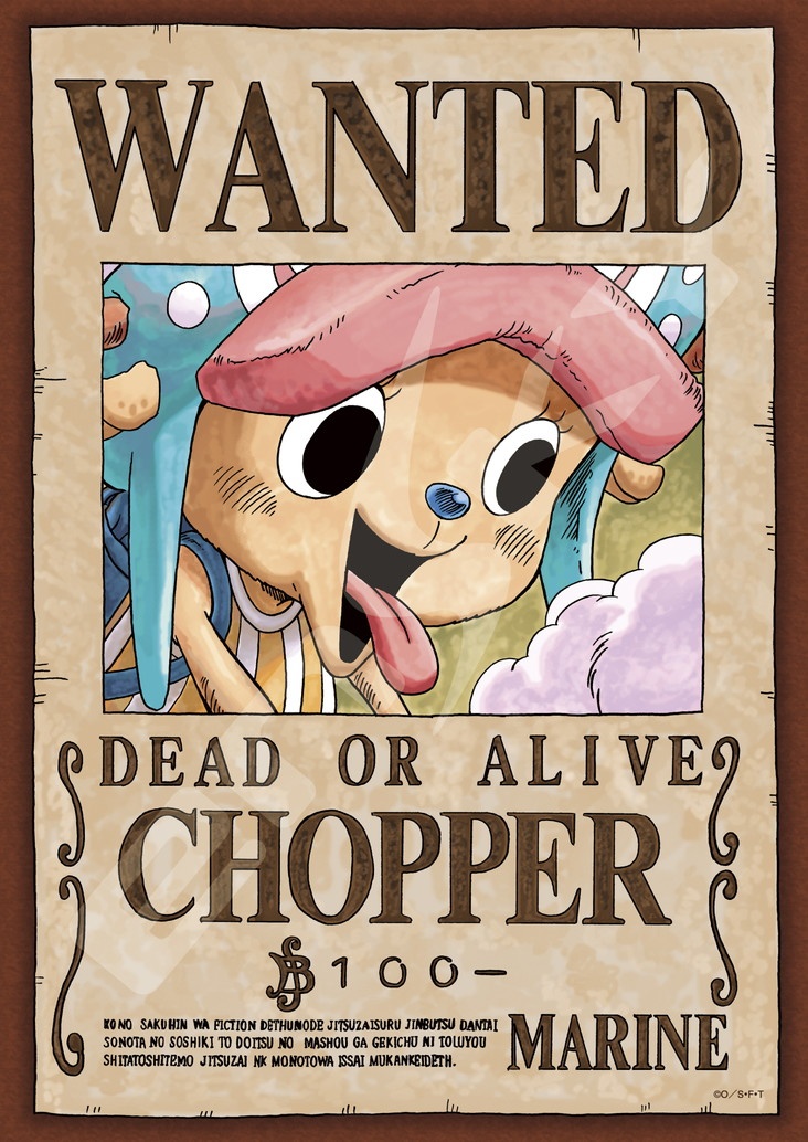 ONE PIECE - Poster «Wanted Chopper» (52x38)