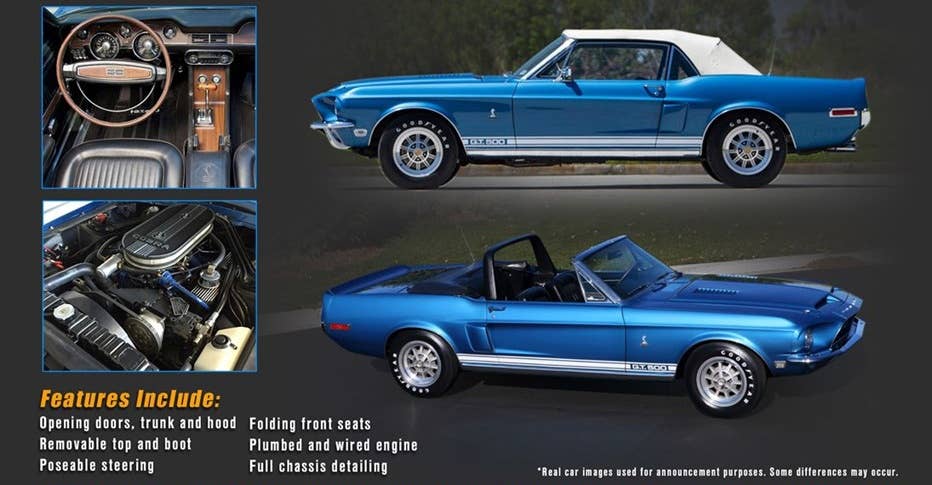 For Sale: 1968 Ford Mustang Shelby GT500 Convertible (Acapulco Blue, 428ci "Police Interceptor" V8, 3-speed Auto) &mdash