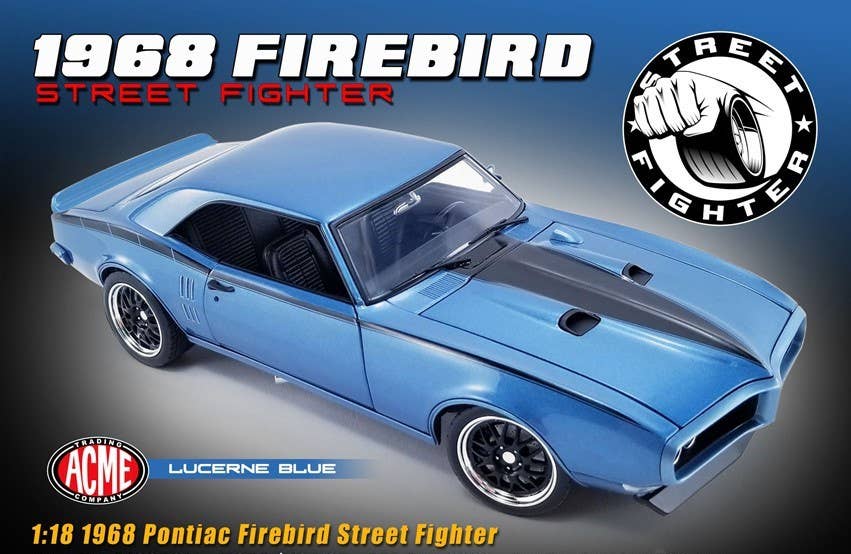 GMP 1:18 Pontiac Firebird Street Fighter Año De Construcción 1968 Azul De Alfalfa A1805211