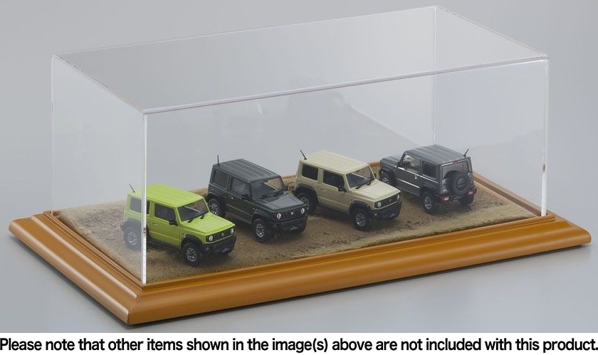 Diorama Display Base Desert Road & Acrylic Case (1/18-1/24