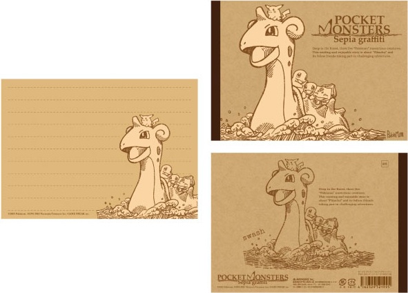 Pokemon Sepia Graffiti Memo Pad Overseas