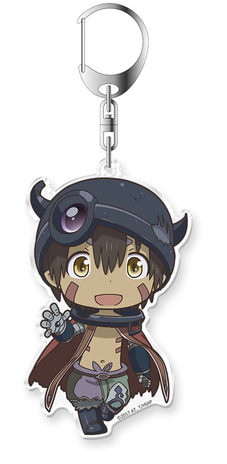 Anime Made in Abyss Characters Flat Rubber Keychain 8 Pieces Set