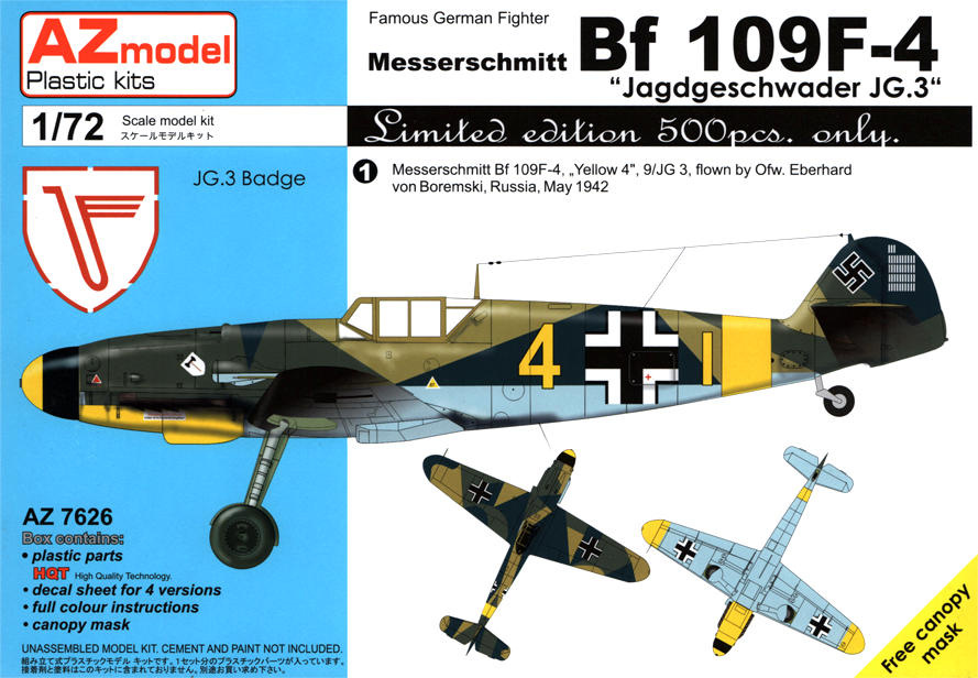 1/72 Bf 109F-4 JG.3 Limited Edition