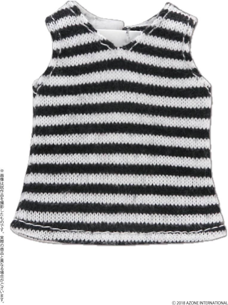 VNeck TankTop Black x White Stripes