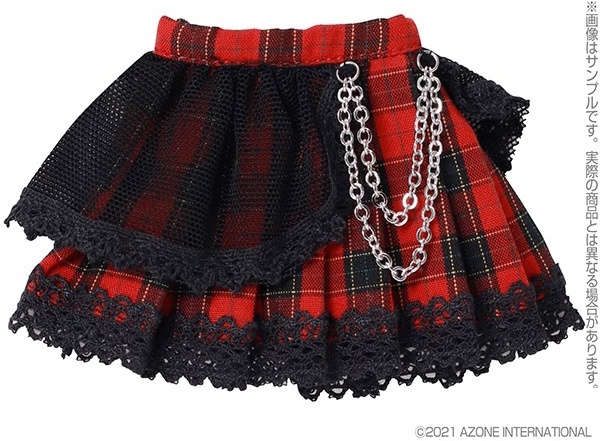 1 6 PNS Punk Pleated Skirt Red Check