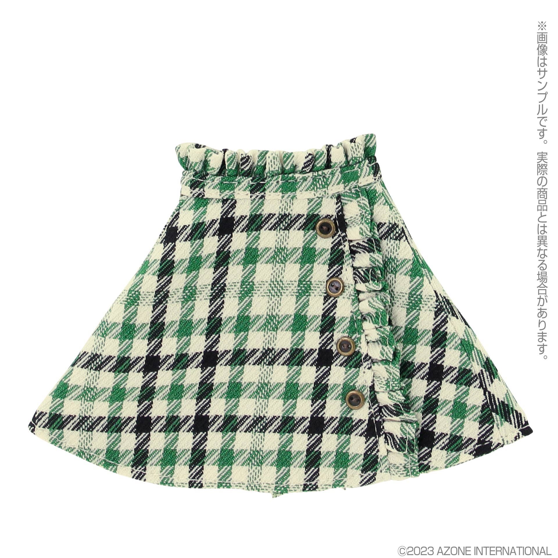 Dress with Side Frill Skirt - Light Blue