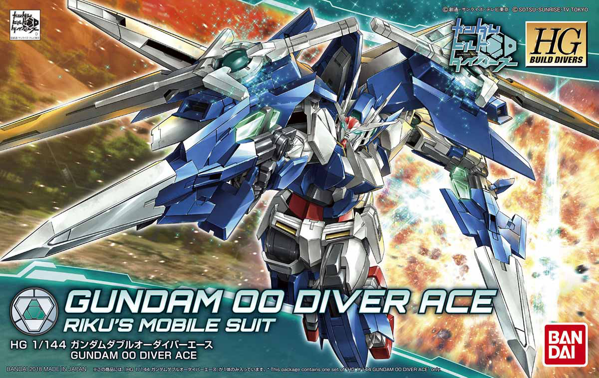 HGBD Gundam Build Divers Gundam 00 Divers 1/144 Scale Color Separated Plastic 