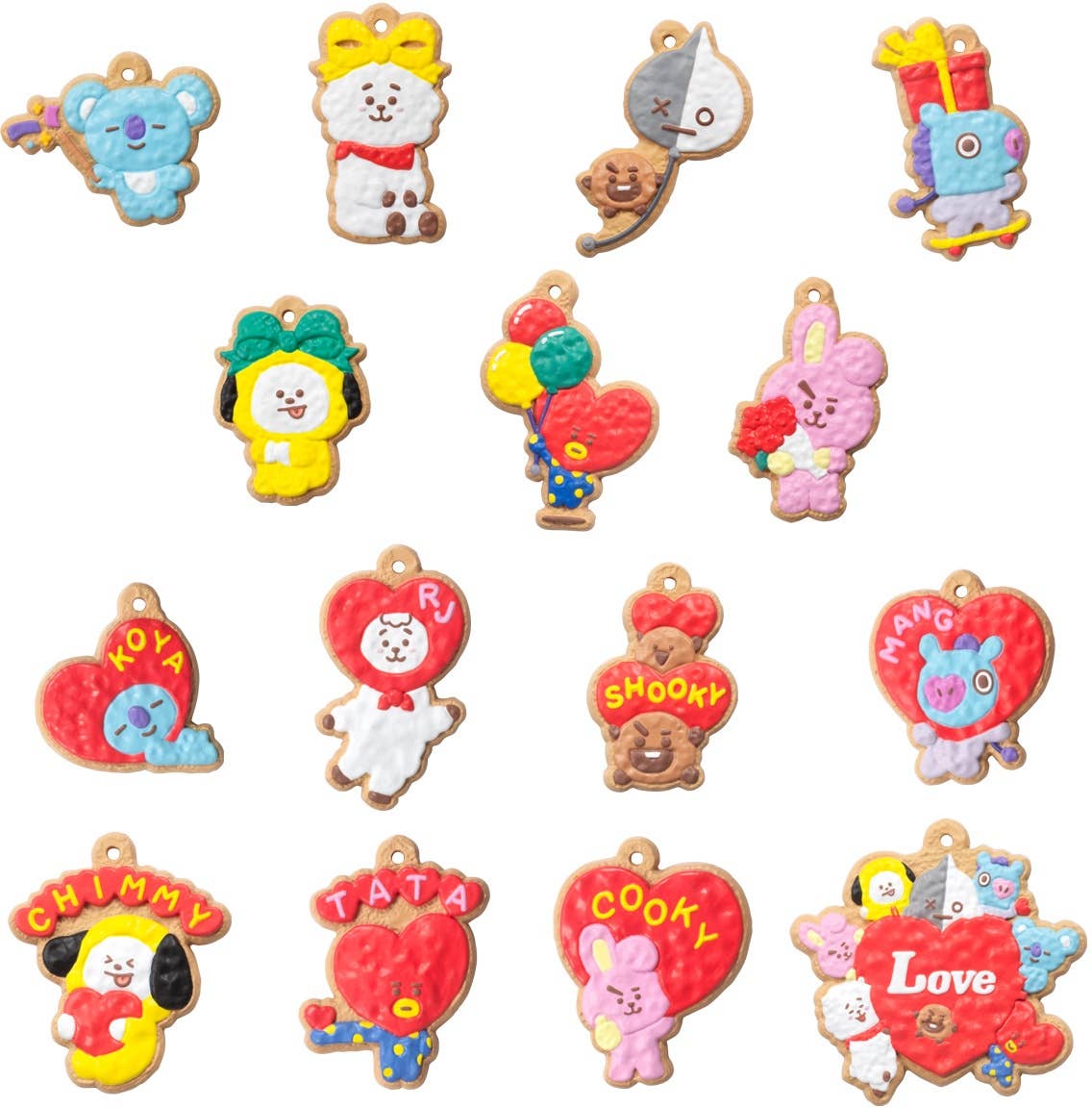 bt21 cookie charm cot 2 1box 14pcs hlj com