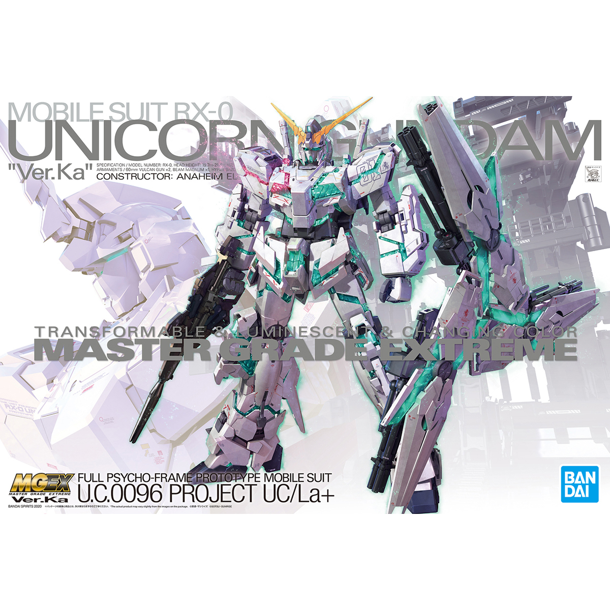 MGEX Master Grade Unicorn Gundam ver.Ka 1/100 model kit Bandai 